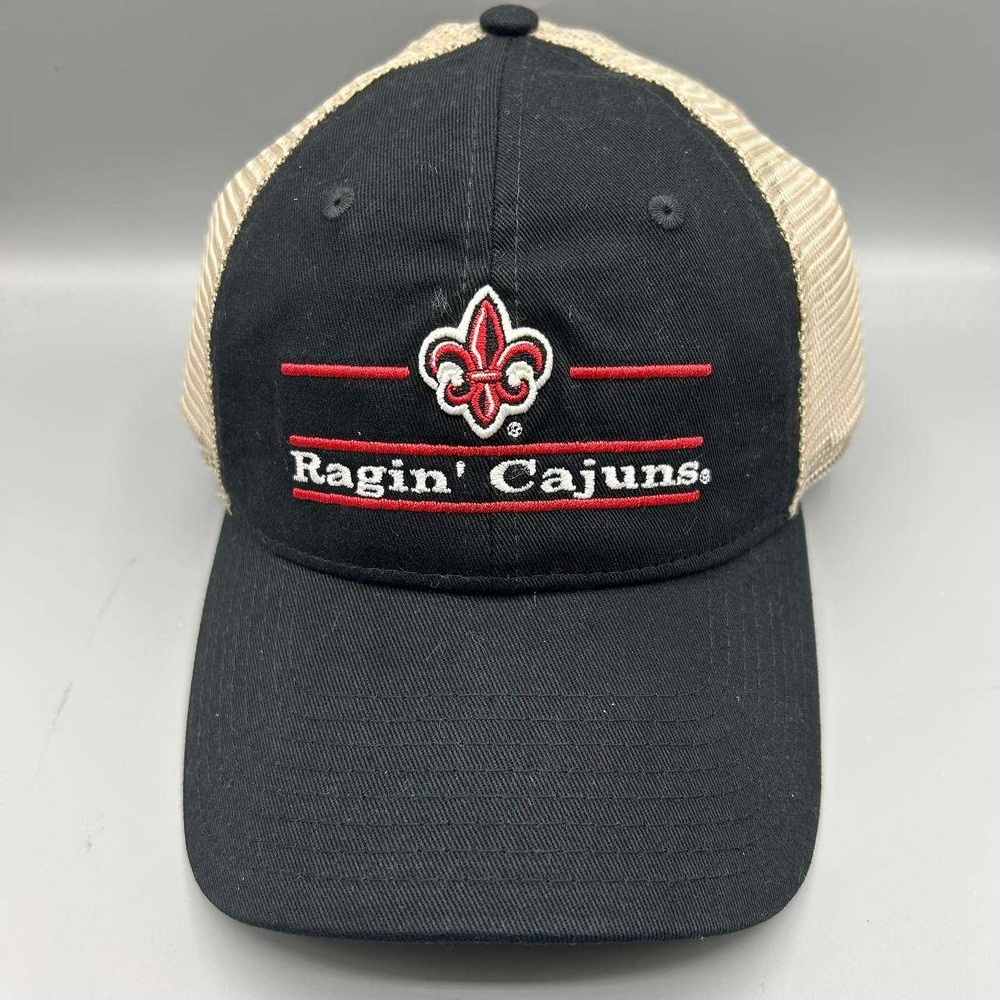 Ragin Cajuns Trucker Hat Men Black The Game Snap Back Cap New